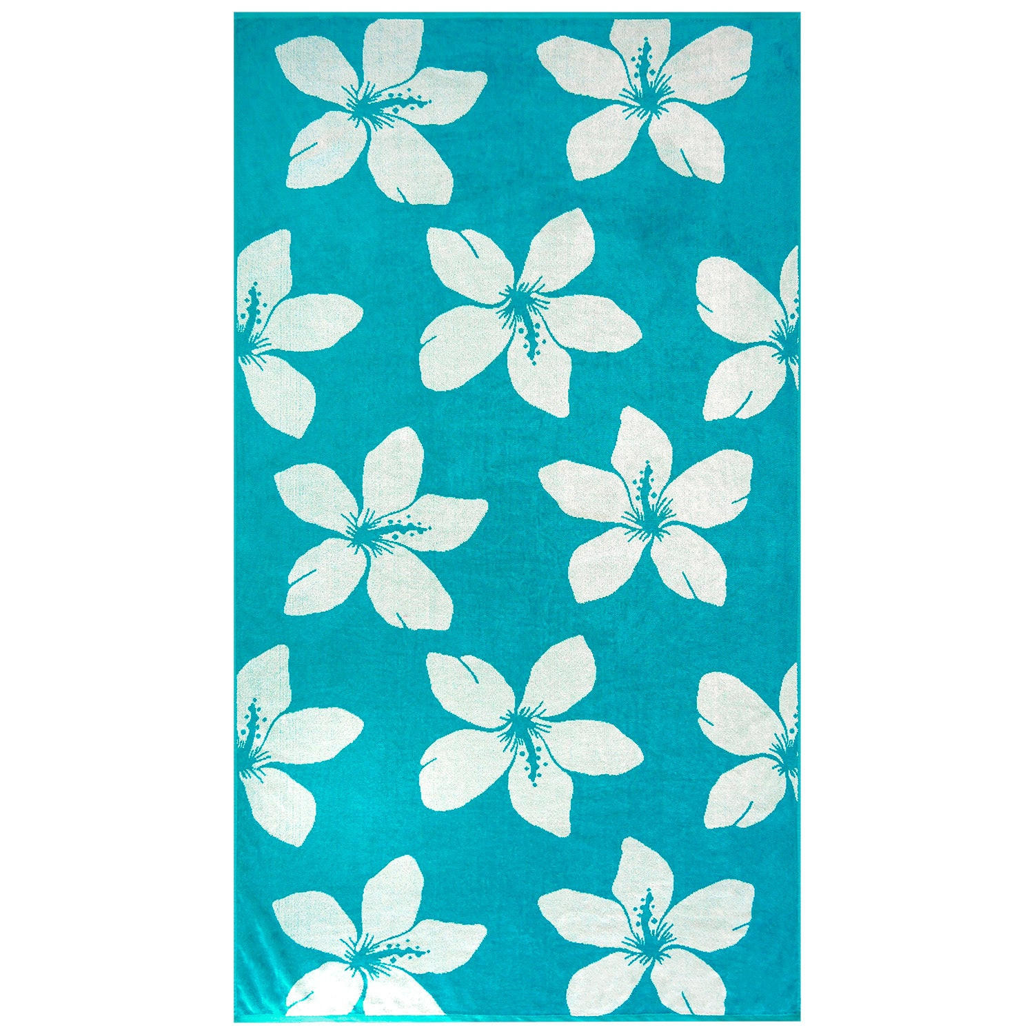 STRANDTUCH Frottee Velours Jacquard Blau 90x170 400g/m² - Caracol - Blau, Textil (170/90cm) - LE COMPTOIR DE LA PLAGE