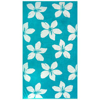 STRANDTUCH Frottee Velours Jacquard Blau 90x170 400g/m² - Caracol - Blau, Textil (170/90cm) - LE COMPTOIR DE LA PLAGE