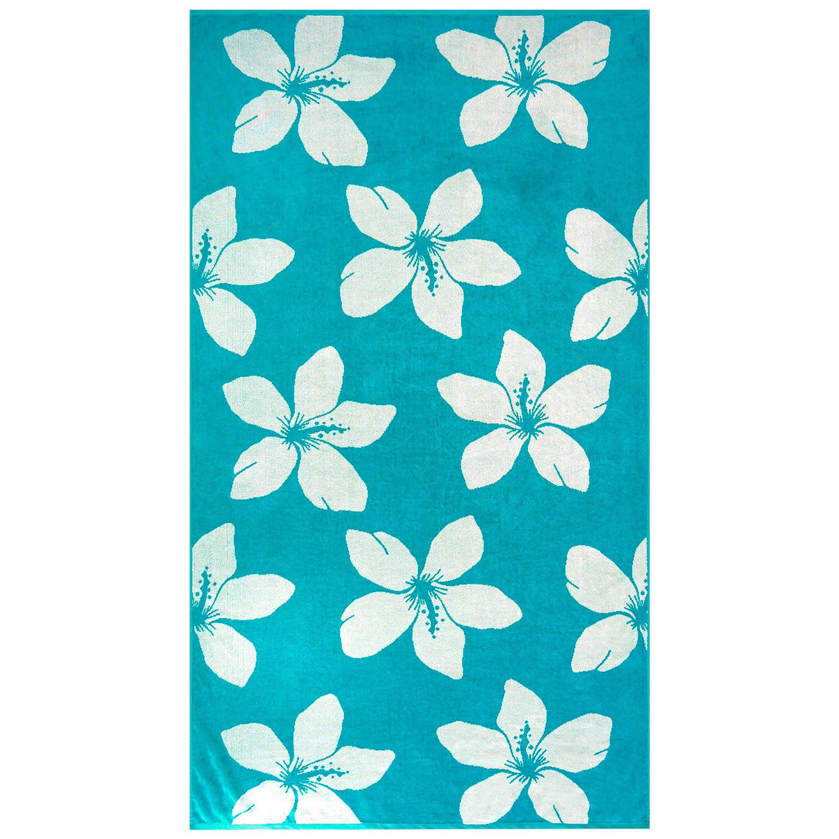 STRANDTUCH Frottee Velours Jacquard Blau 90x170 400g/m² - Caracol - Blau, Textil (170/90cm) - LE COMPTOIR DE LA PLAGE