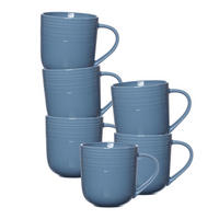 KAFFEEBECHER Levi Blau 400 ml 6er Set - Blau, Keramik (0.4L) - Ritzenhoff Breker