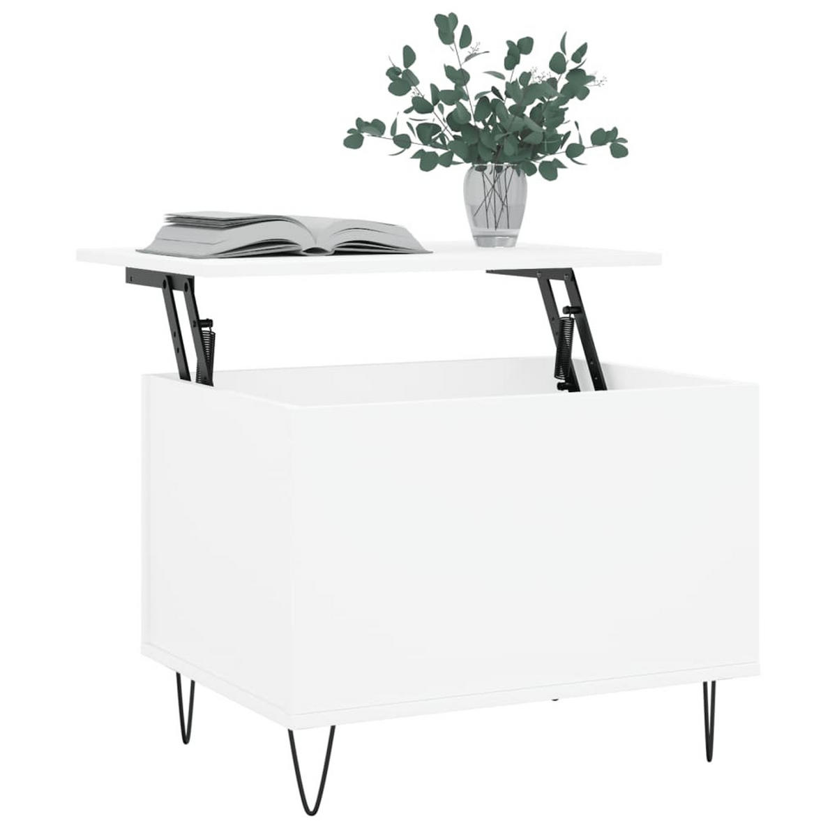 COUCHTISCH Weiß 60x44,5x45 cm Holzwerkstoff - Weiß, Holzwerkstoff (60/44.5/45cm) - furnicato