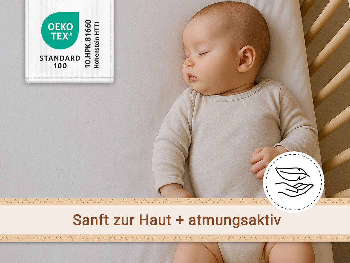 SPANNBETTLAKEN KIND, 70x140 cm, 100% Baumwolle, Weiß - Weiß, Textil (70/140cm) - Zollner