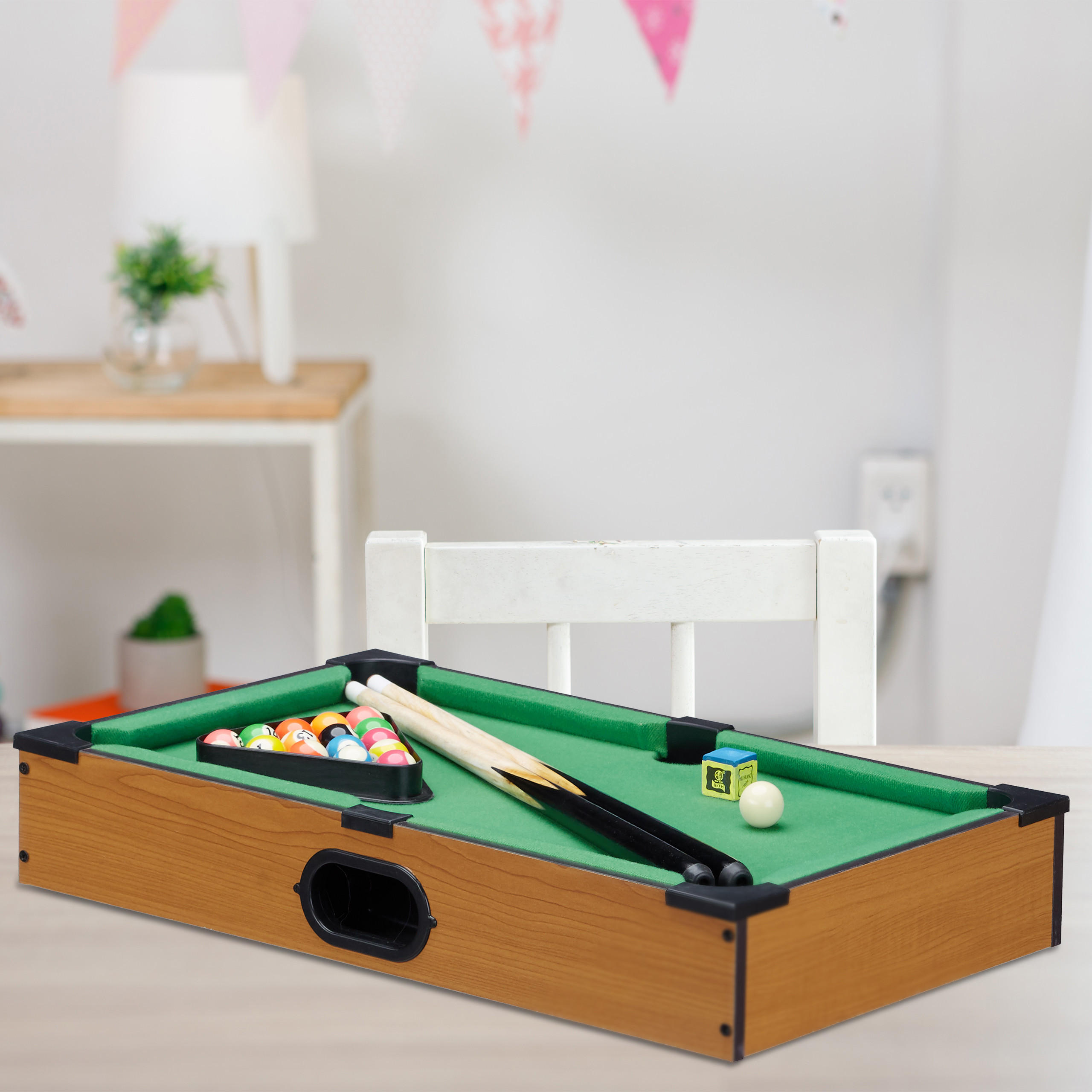 TISCHBILLARD - Multicolor, Holzwerkstoff/Kunststoff (51/31cm) - Relaxdays
