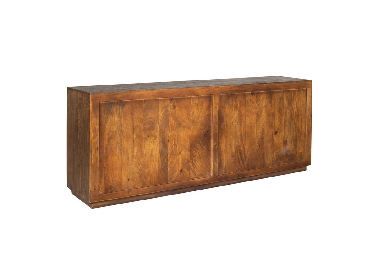 SIDEBOARD Leuven Mangoholz 200 cm / 45 cm Braun - Braun, Holz (200/80/45cm) - Villa Möbel