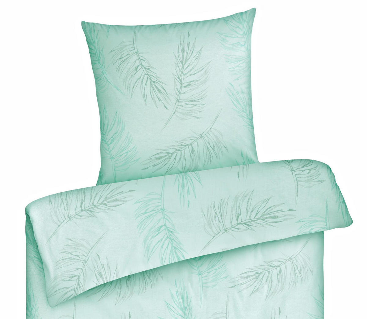 BETTWÄSCHE 200x200 Renforce Bettbezug Floral Baumwolle Gräser Weiß Grau - Weiß, Textil (200/200cm) - Carpe Sonno