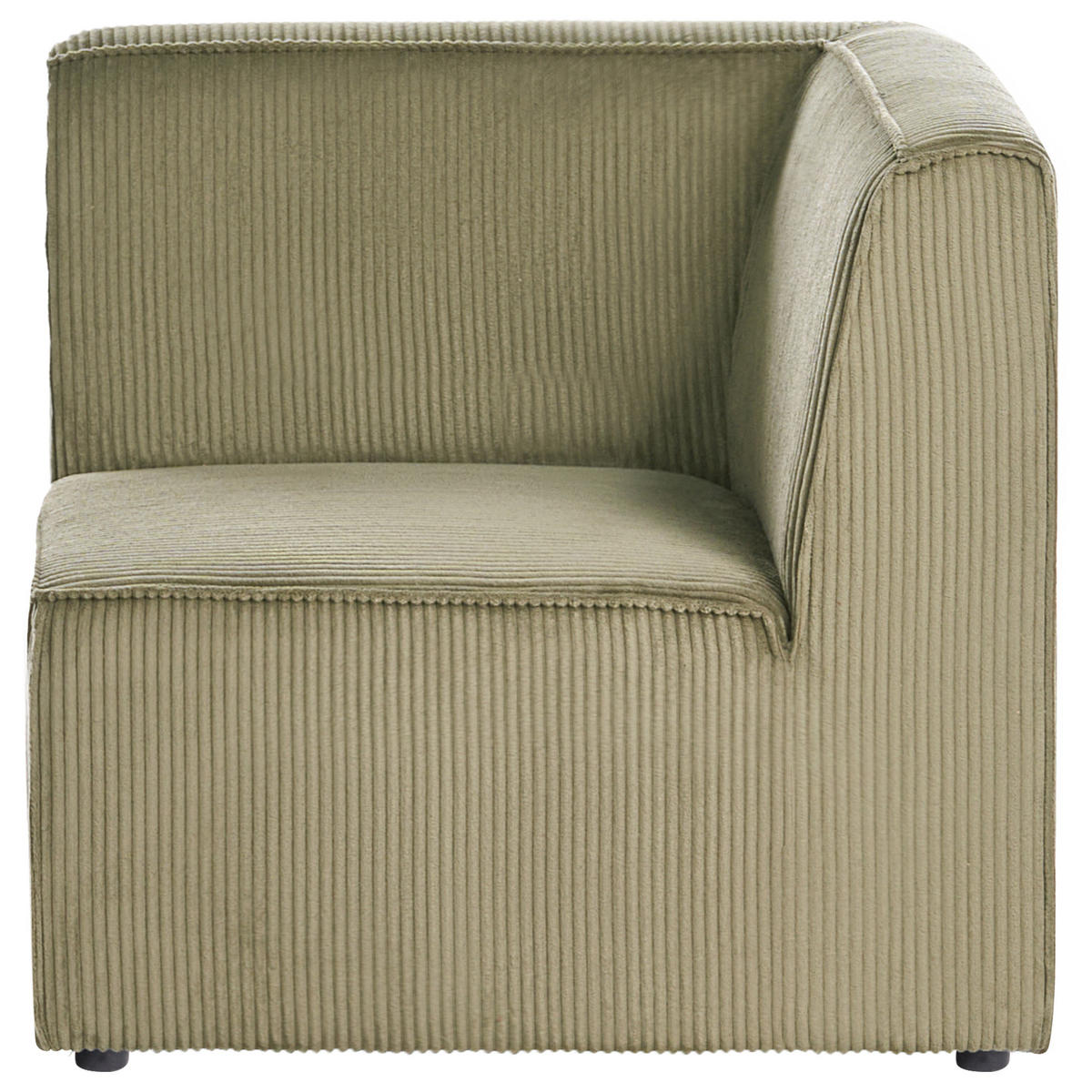 ECKMODUL Cord Grün rechtsseitig Lemvig - Grün, Textil (83/78/83cm) - Beliani