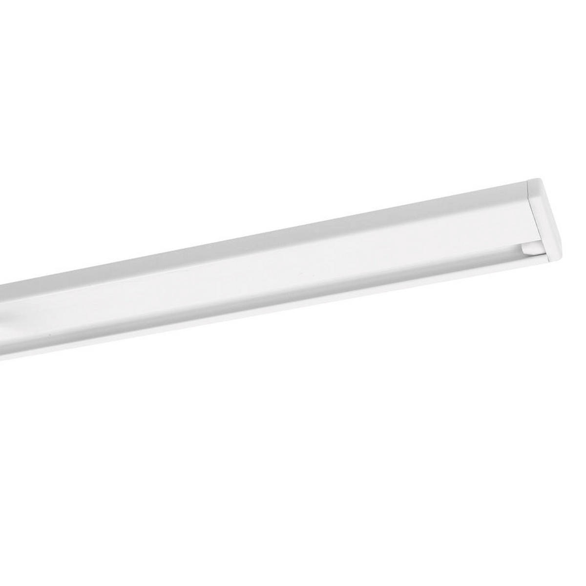 GARDINENSCHIENE auf Maß 1-lauf Deckenmontage Minimal 230cm - Weiß, Metall (230cm) - Deco-Raum