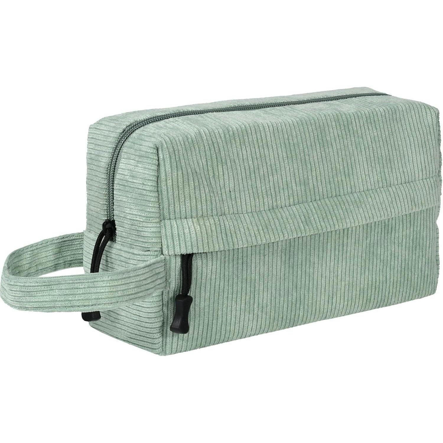 KULTURTASCHE Cord Set Grün 2-teilig - Grün, Textil (6/13/12cm)