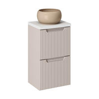 WASCHTISCHKOMBI 50 cm 3 Teile Nova Cashmere N BM151 in Kaschmir Matt/ Weiß Matt - Kaschmir/Weiß, Holz (50/57/40cm)