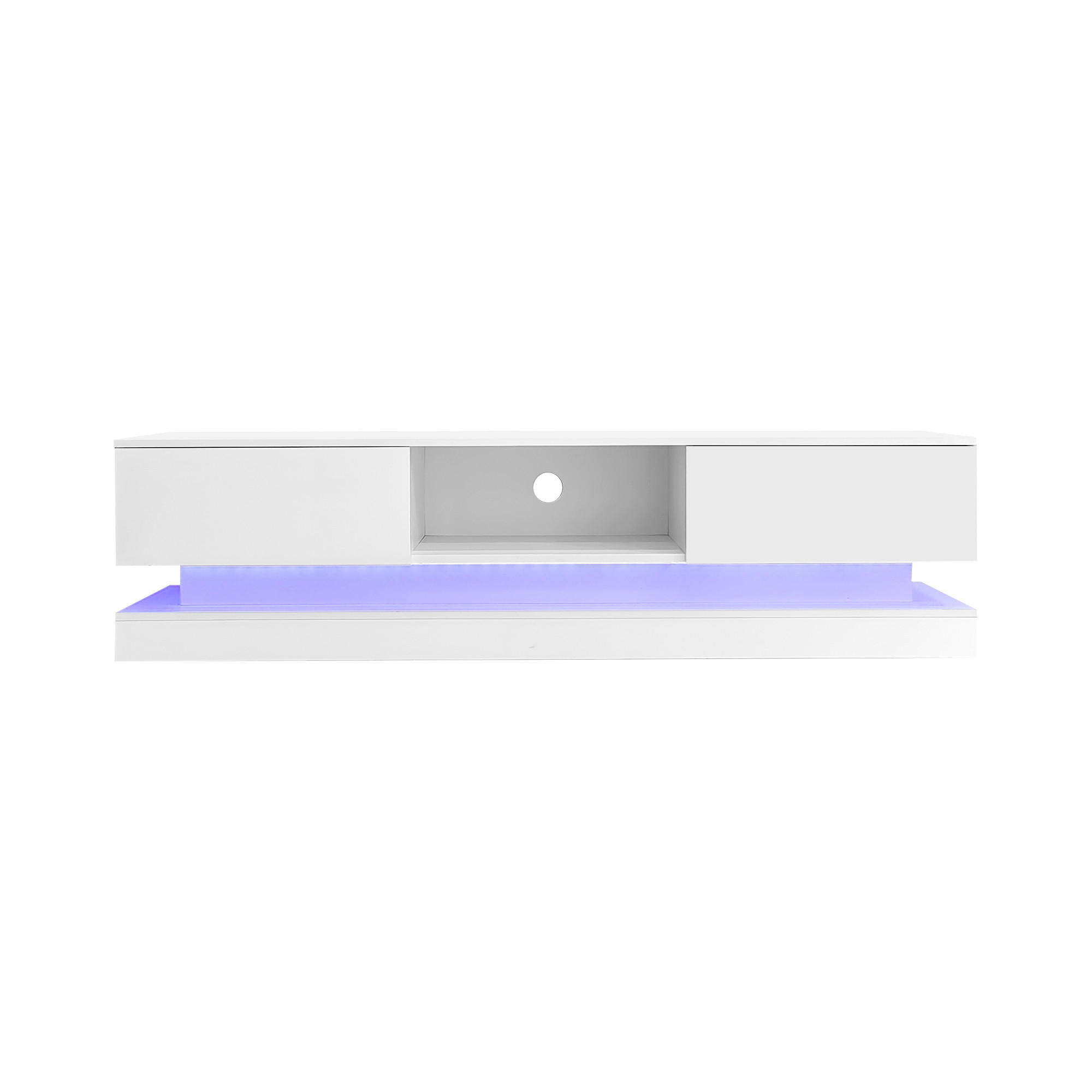 TV-LOWBOARD Led Weiß 160/35/40.5 cm - Weiß, Holz (160/40.5/35cm) - PANGIVO