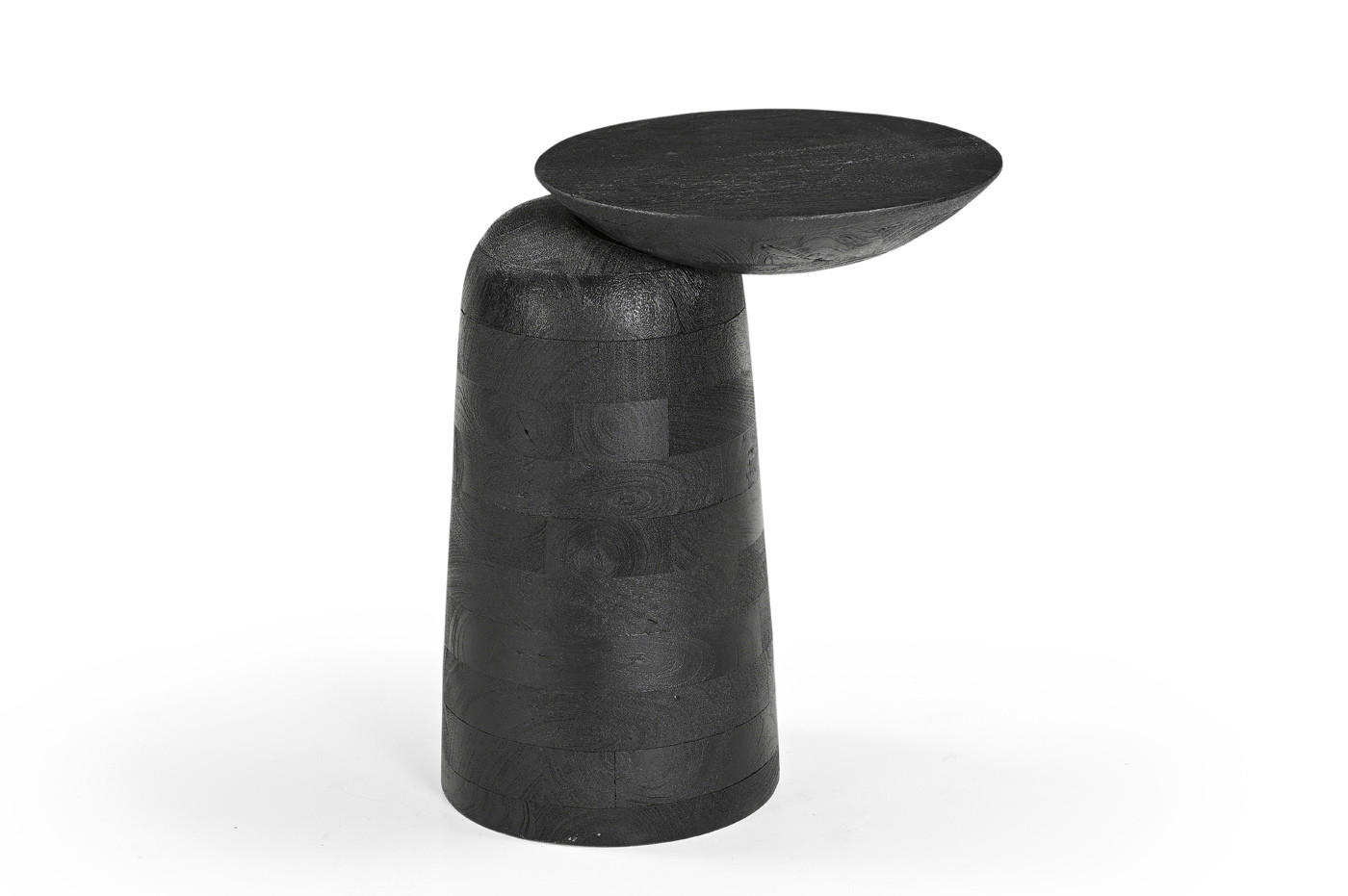 BEISTELLTISCH aus Mangoholz 43x34x45cm, schwarz - Schwarz, Holz (43/34/45cm) - Giga Meubel