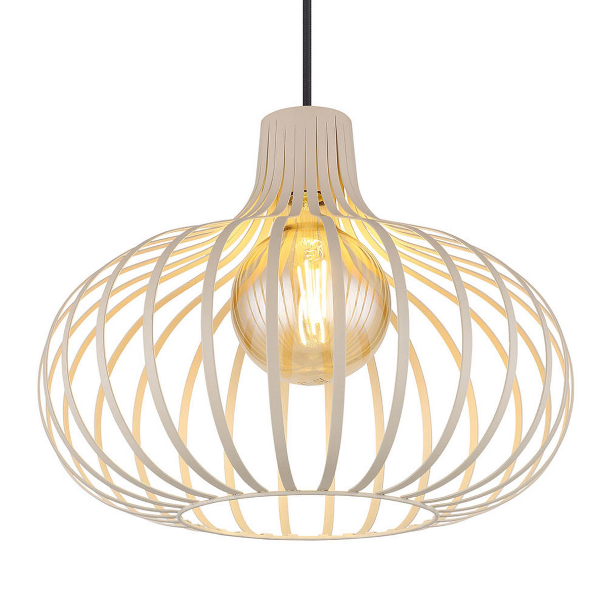 PENDELLEUCHTE MATEO Metall beige - Beige, Metall (40/40/150cm) - Globo Lighting
