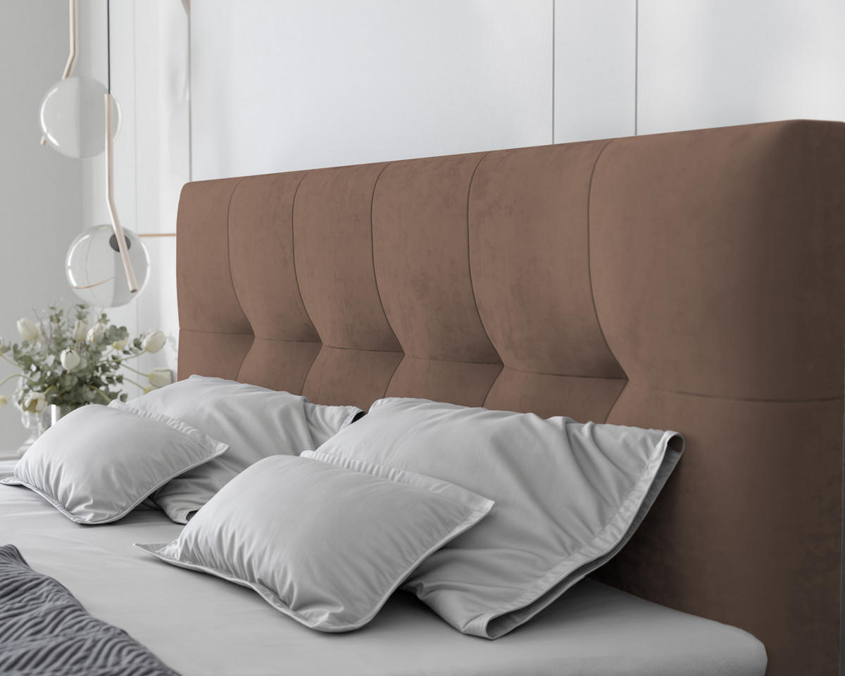 BOXBETT RENZO 200/200 cm mit Matratze und Topper, Hellbraun - Hellbraun, Holzwerkstoff/Textil (200/200cm) - Idohome