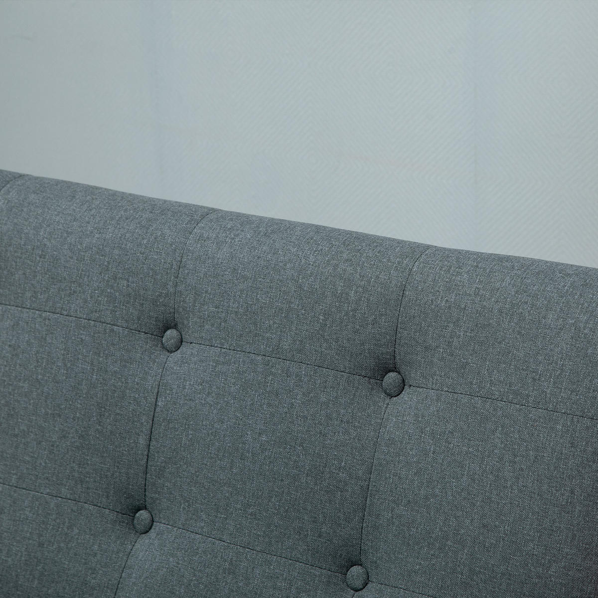 2 Sitzer Sofa Doppelsofa Polsterung Loveseat kompakt Leinen Grau - Dunkelgrau, Textil (66.5/73/115cm) - HOMCOM