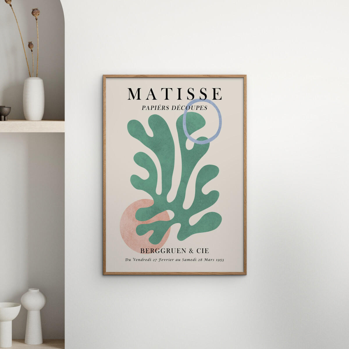 POSTER mit Rahmen Vitor Costa - Matisse floral Poster 6 - Eichefarben/Multicolor, Holz/Papier (70/100cm) - Poster&Frame