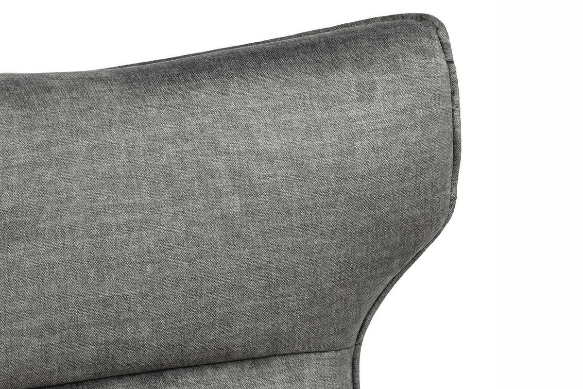 SESSEL VOGUE Samt Grau 100 cm - Schwarz/Grau, Textil/Metall (73/99/100cm) - riess-ambiente