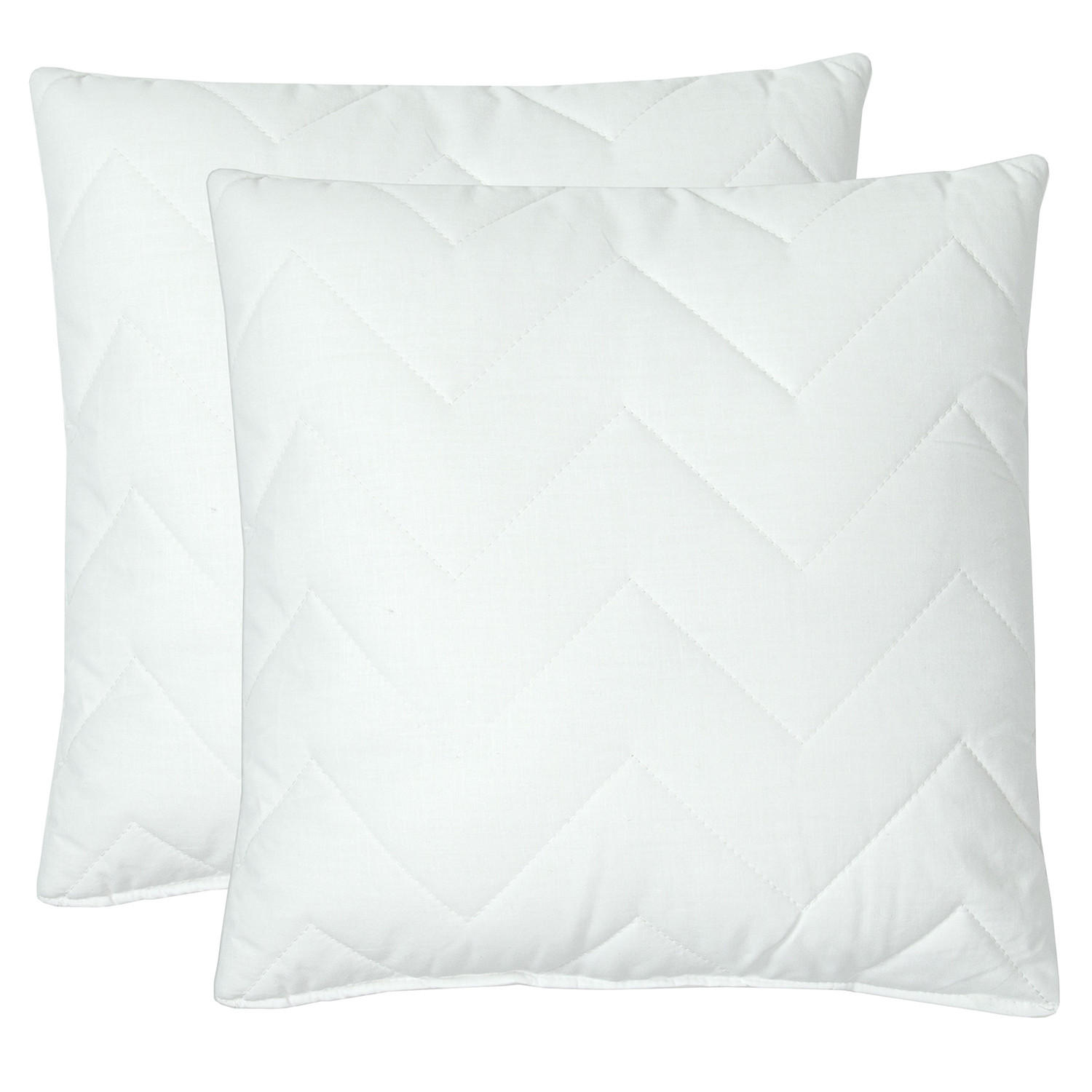 KISSEN, 2er-Set, 40x40 cm, 50% Polyester, 50% Baumwolle, Weiß - Weiß, Textil (40/40cm) - Zollner