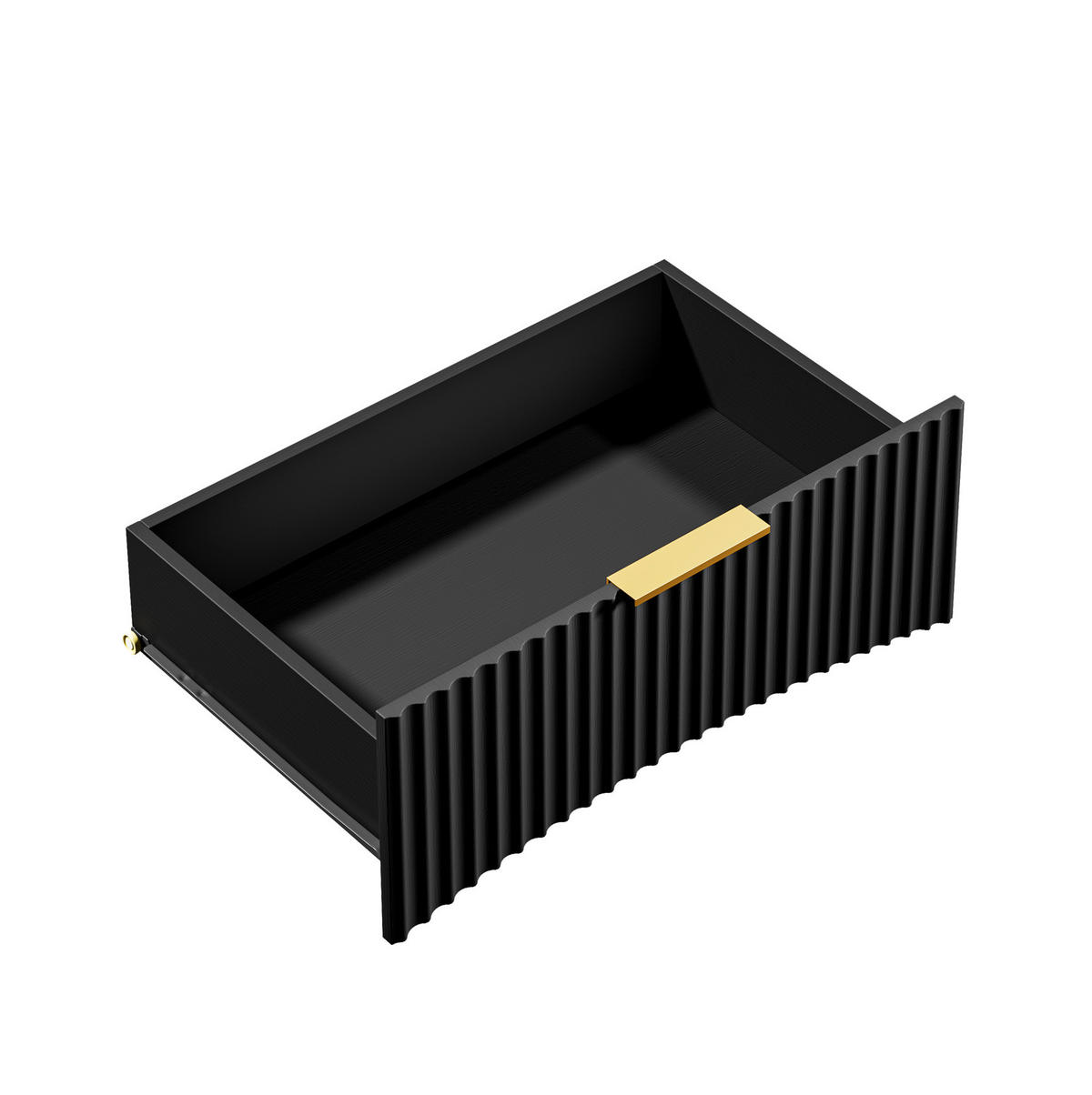 NACHTTISCH 58/64/38 cm Schwarz aus MDF mit 3 Schubladen - Schwarz, Holzwerkstoff (58/64/38cm) - OKMYHOME