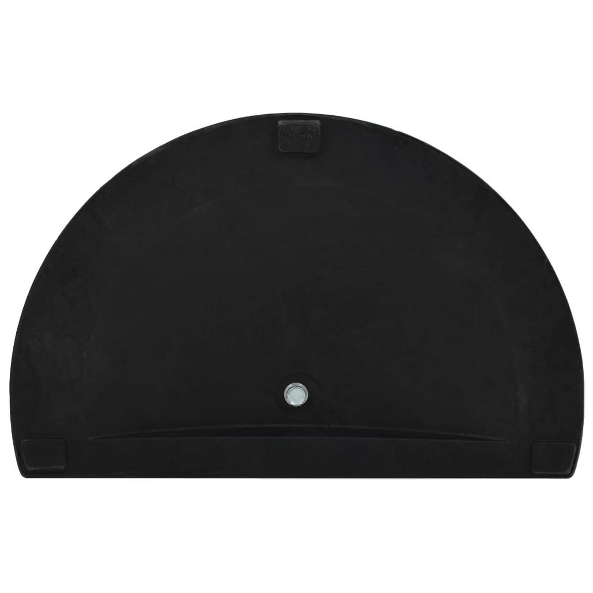 SONNENSCHIRMFUSS Halbrund 9 Kg Schwarz Polyharz - Schwarz, Kunststoff (50/50cm) - vidaXL