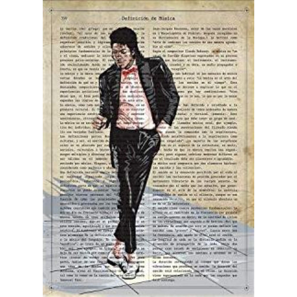 POSTER Michael Jackson A4 Schwarzer Rahmen - Schwarz, Papier (29.7/5/21cm) - Nacnic
