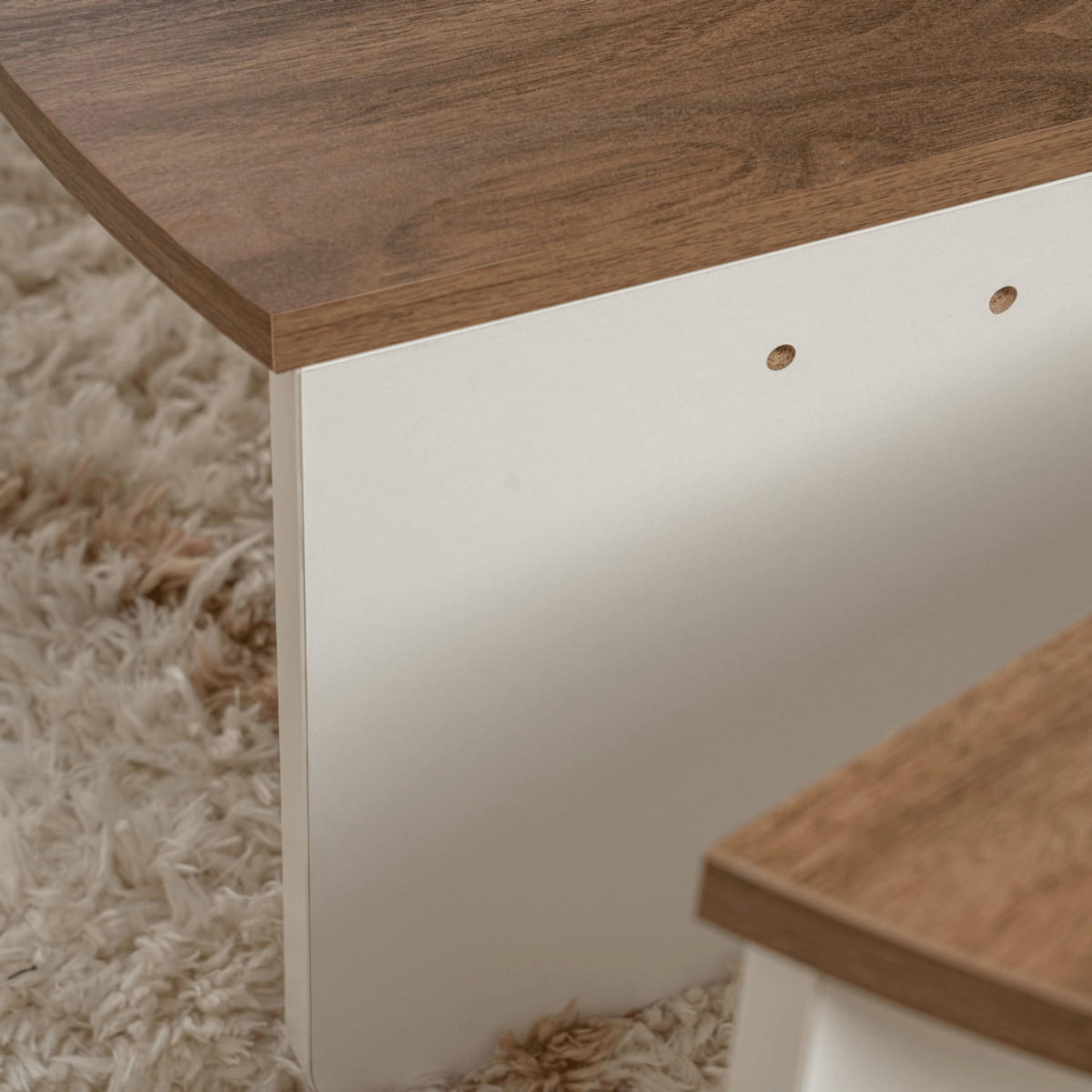 COUCHTISCH orion Noyer - Weiß, Holzwerkstoff (9.5/90/35cm) - Calicosy