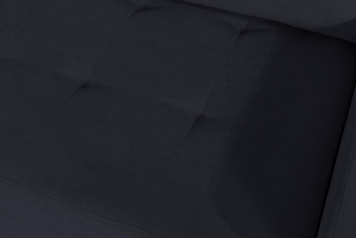 ECKSOFA Larelle Graphit Chenille 245 cm - Schwarz, Textil/Metall (245/200cm) - Selsey