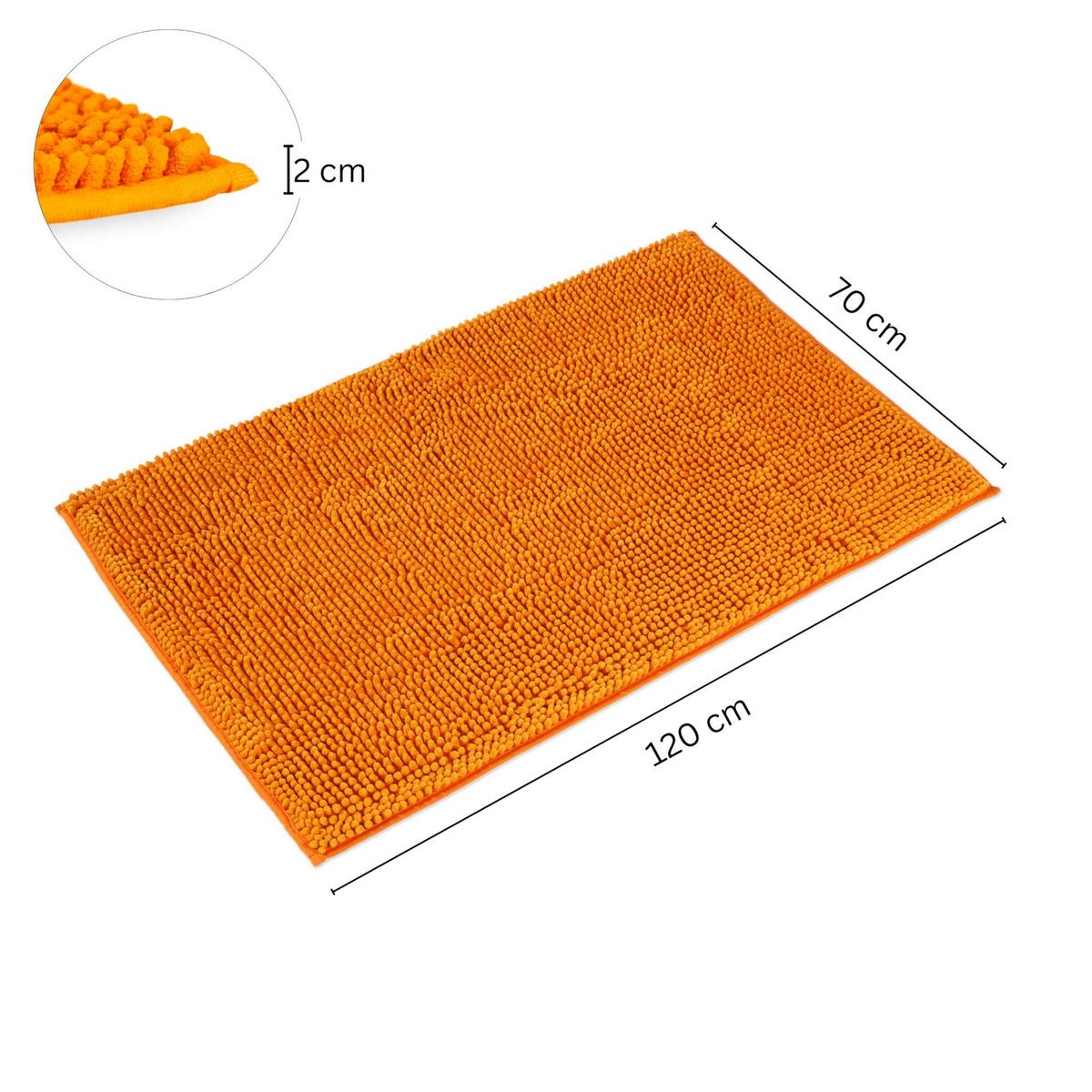 BADEMATTE PARIS - Orange, Textil (70/120cm) - WohnDirect