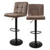 BARHOCKER Microfaser braun 2er Set - Braun, Metall (50/112/45cm) - ML-DESIGN