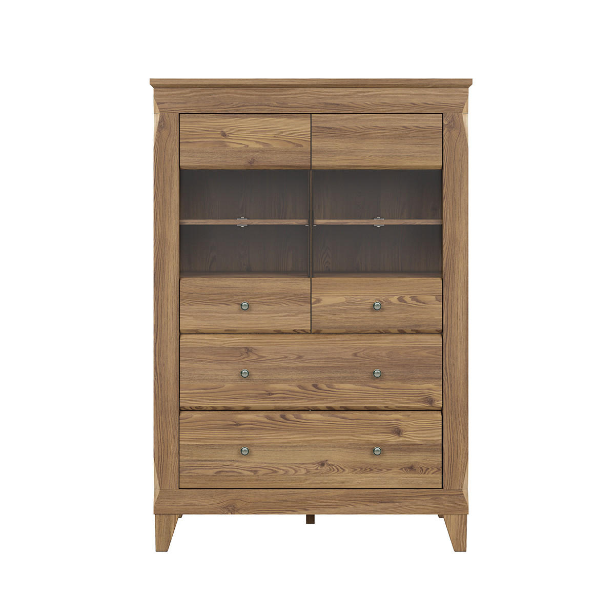 VITRÍNA Raya Dřevo - hnědá, kompozitní dřevo (102/150/47cm) - Petits-meubles