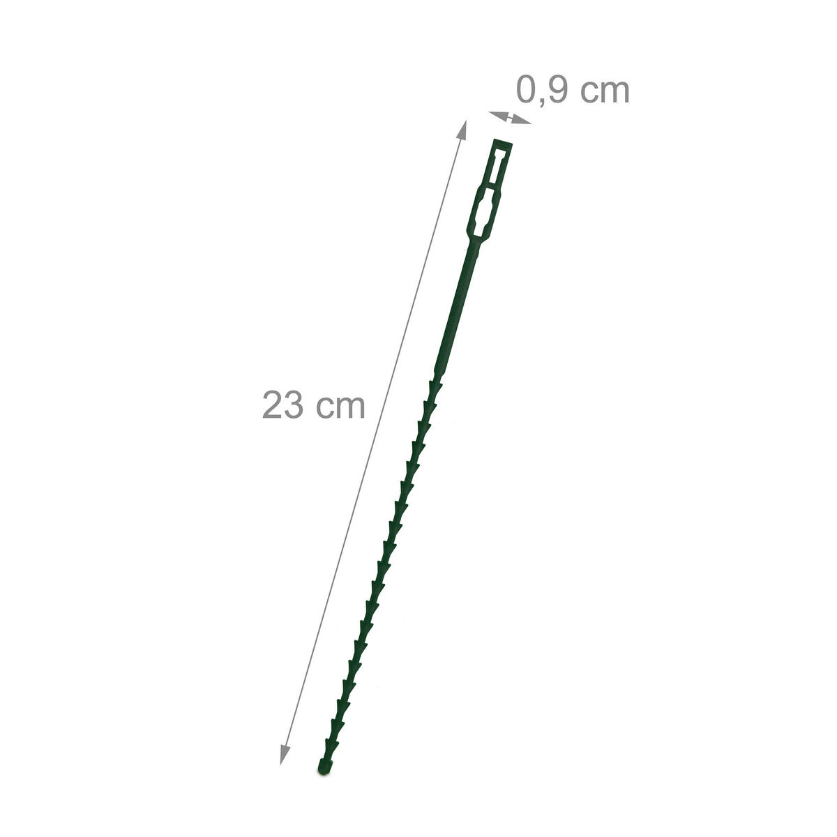200XPFLANZENBINDER - Dunkelgrün, Kunststoff (0.9/23/0.2cm) - Relaxdays