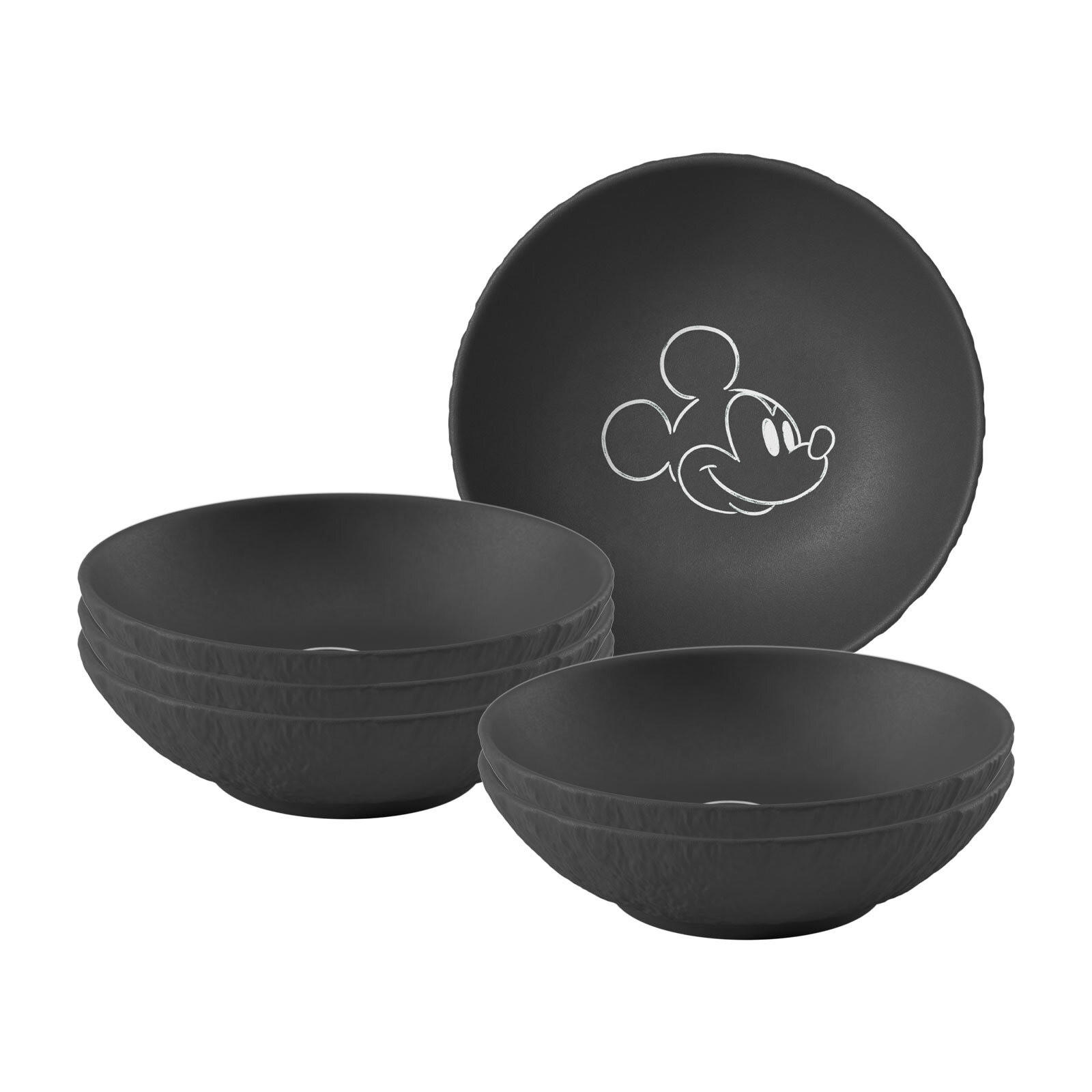 DESSERTSCHALEN Manufacture Rock - Mickey Mouse schwarz ø 13,2 cm 6er Set - Schwarz, Keramik (13.2cm) - Villeroy & Boch