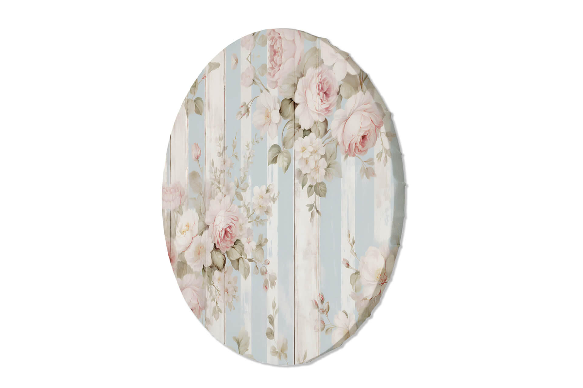 RUNDES BILD Blau 40/40 cm - Blau/Beige, Textil (40/40cm) - KUNSTLOFT
