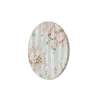 RUNDES BILD Blau 40/40 cm - Blau/Beige, Textil (40/40cm) - KUNSTLOFT