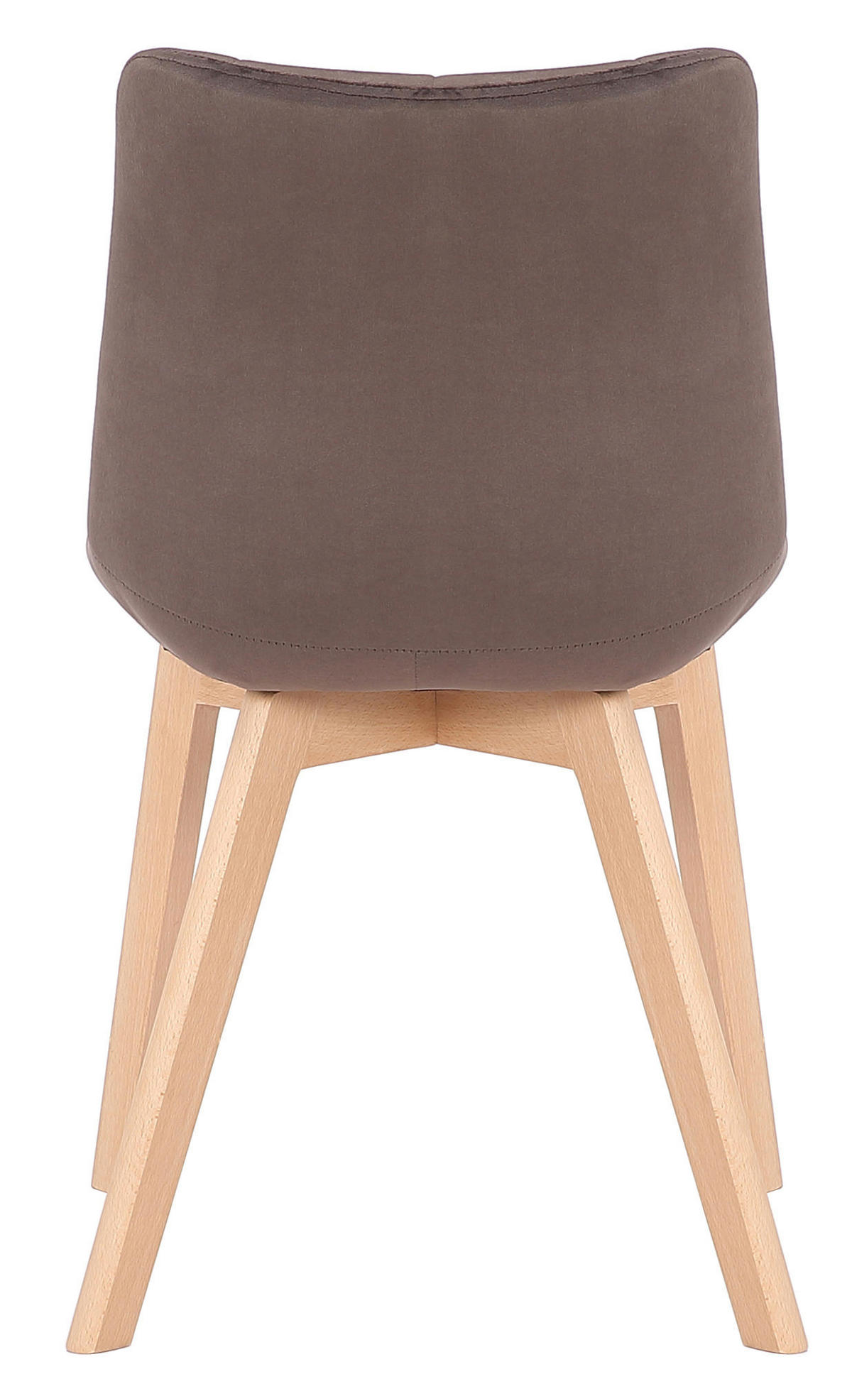 STUHL 2er Set Samt Braun - Eukalyptusholzfarben/Braun, Holz/Textil (46/82/61cm) - CLP