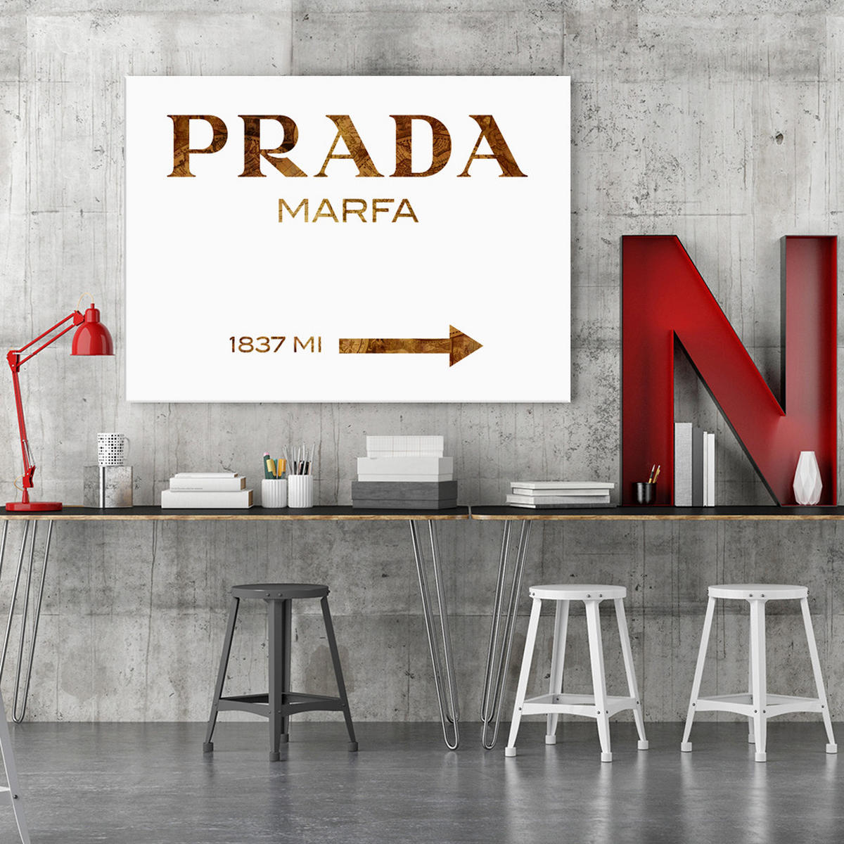 WANDBILD mit inschriften braun - Weiß, Textil (60/40cm) - Feeby