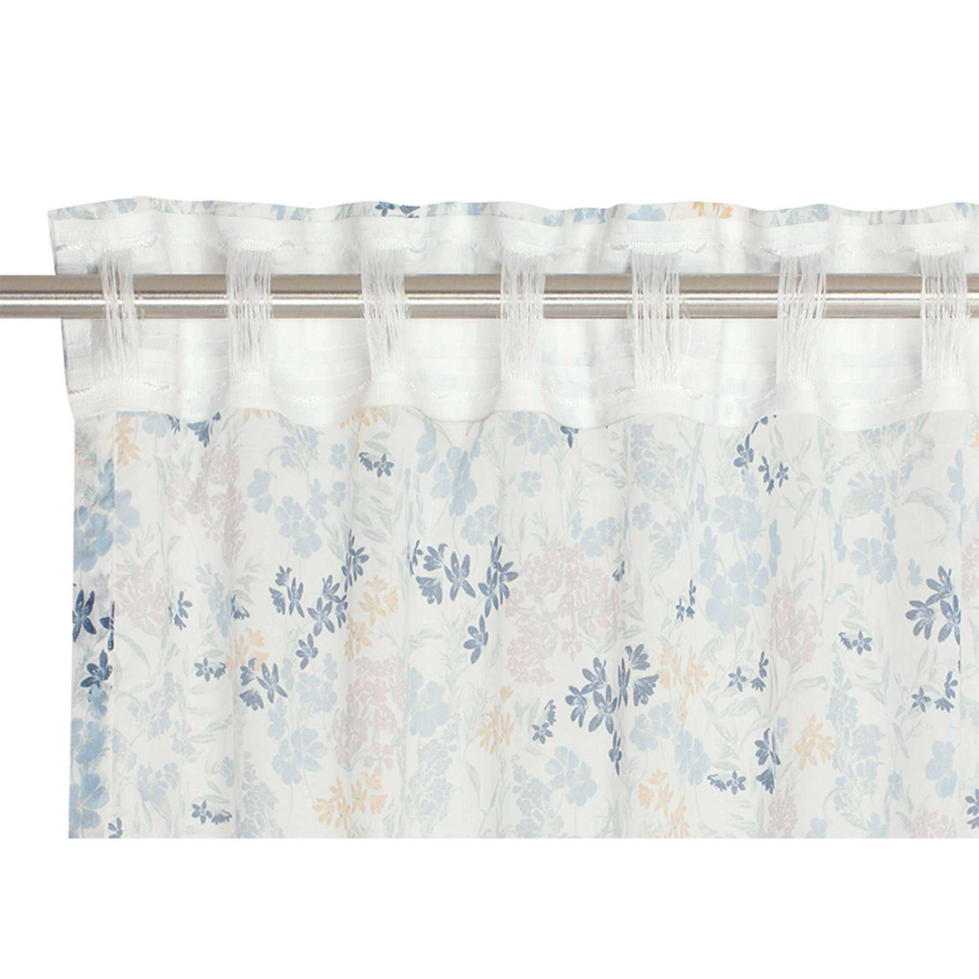 TRANSPARENTER SCHLAUFENVORHANG LEYLA - Blau, Textil (130/0.5/250cm) - Esprit