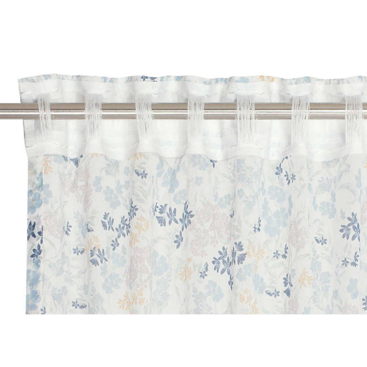 TRANSPARENTER SCHLAUFENVORHANG LEYLA - Blau, Textil (130/0.5/250cm) - Esprit