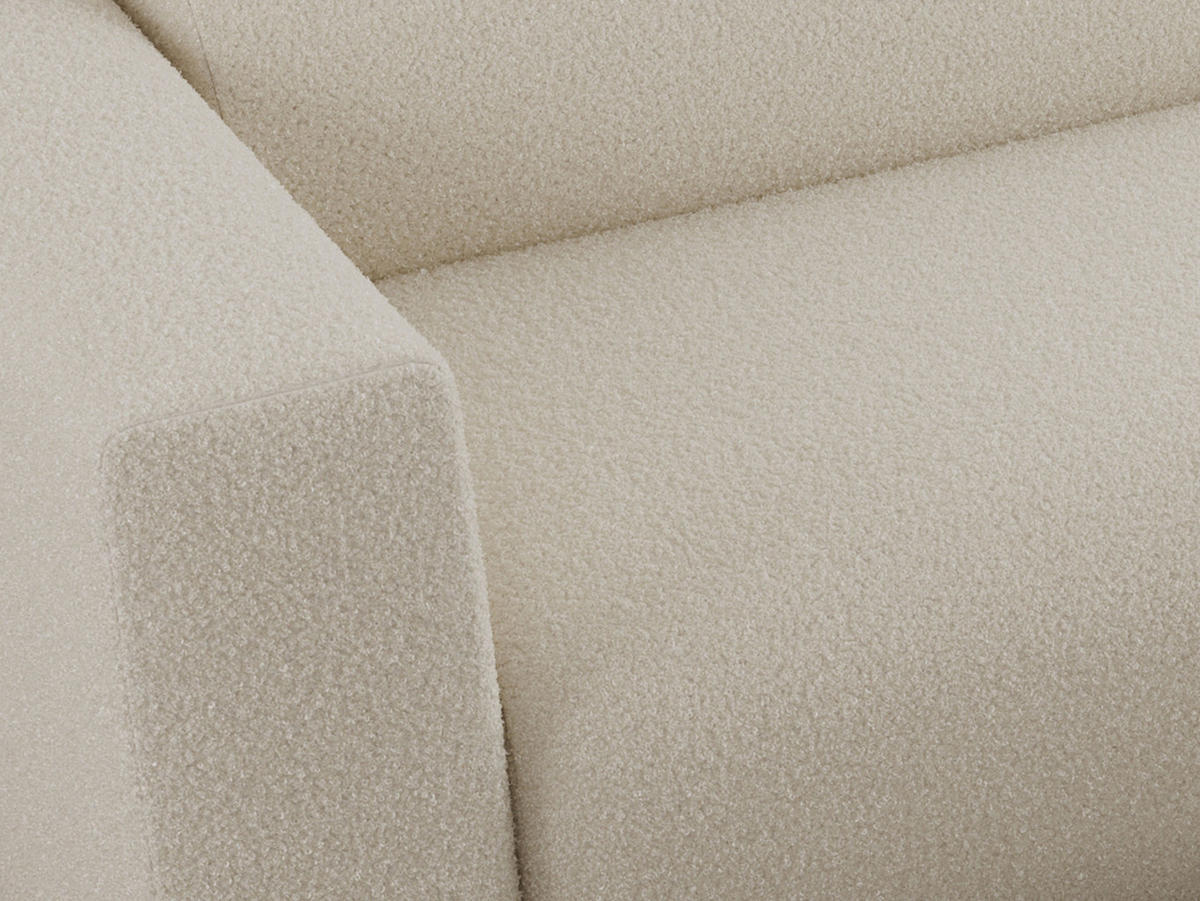 ECKSOFA PASADENA Beige Bouclé - Rechts Seite - Beige/Schwarz, Kunststoff/Textil (180/288cm) - MKS