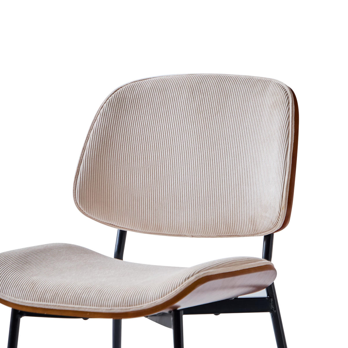 STUHL 2er-Set Cordsamt Beige - Beige, Textil (48/83/56cm) - Nordlys