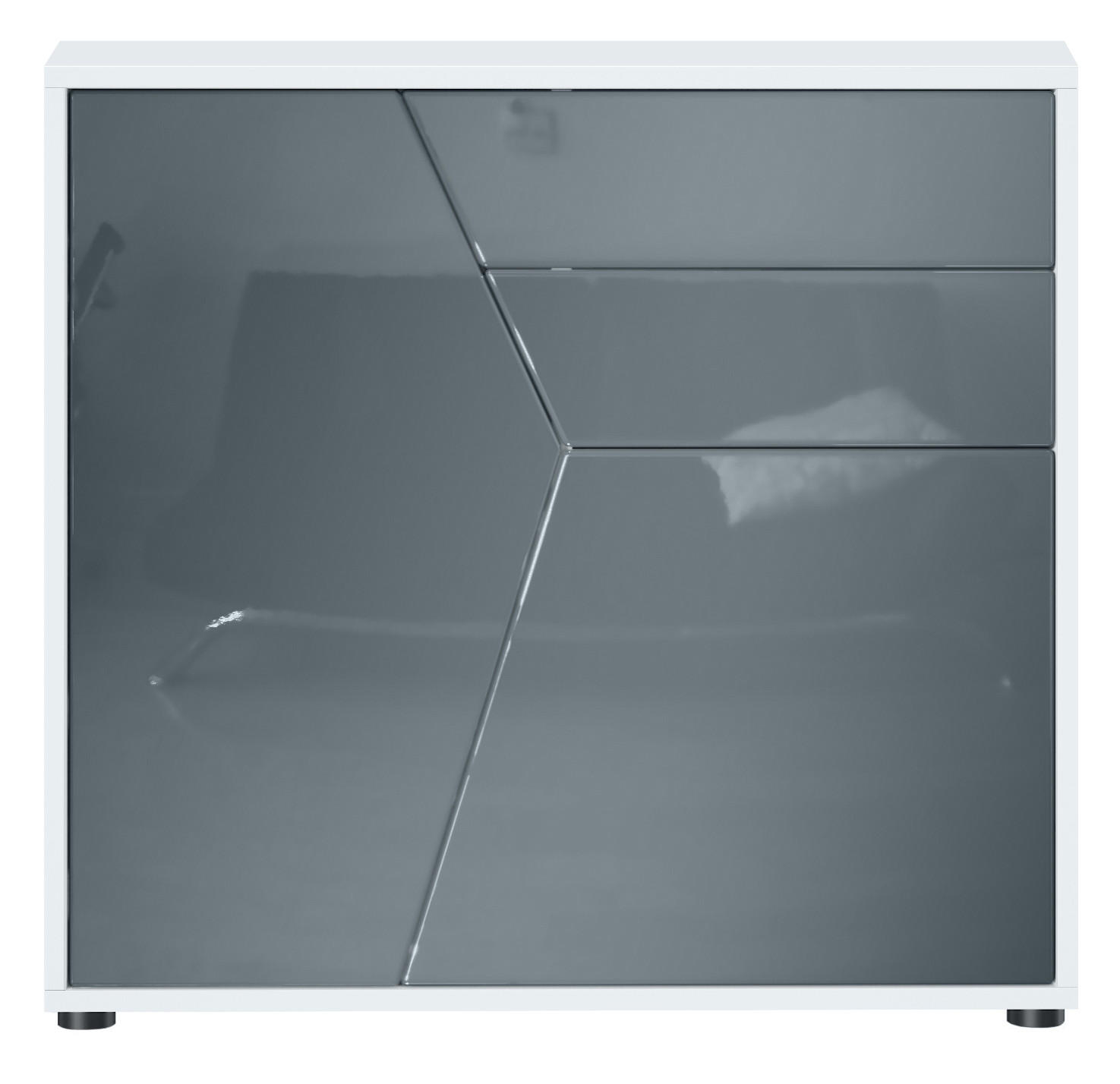 Vladon Kommode Grau 79x74x36 cm