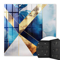 SCHLÜSSELBOX Schwarz 30x30 cm- Türöffnung nach rechts - Blaue Eleganz - Blau, Metall (30/30/5cm) - TULUP