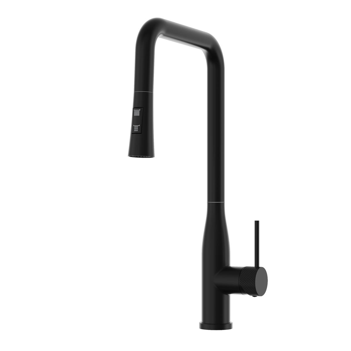 KÜCHENARMATUR Vector Schwarz - Schwarz, Metall (27/46/27cm) - Granitan