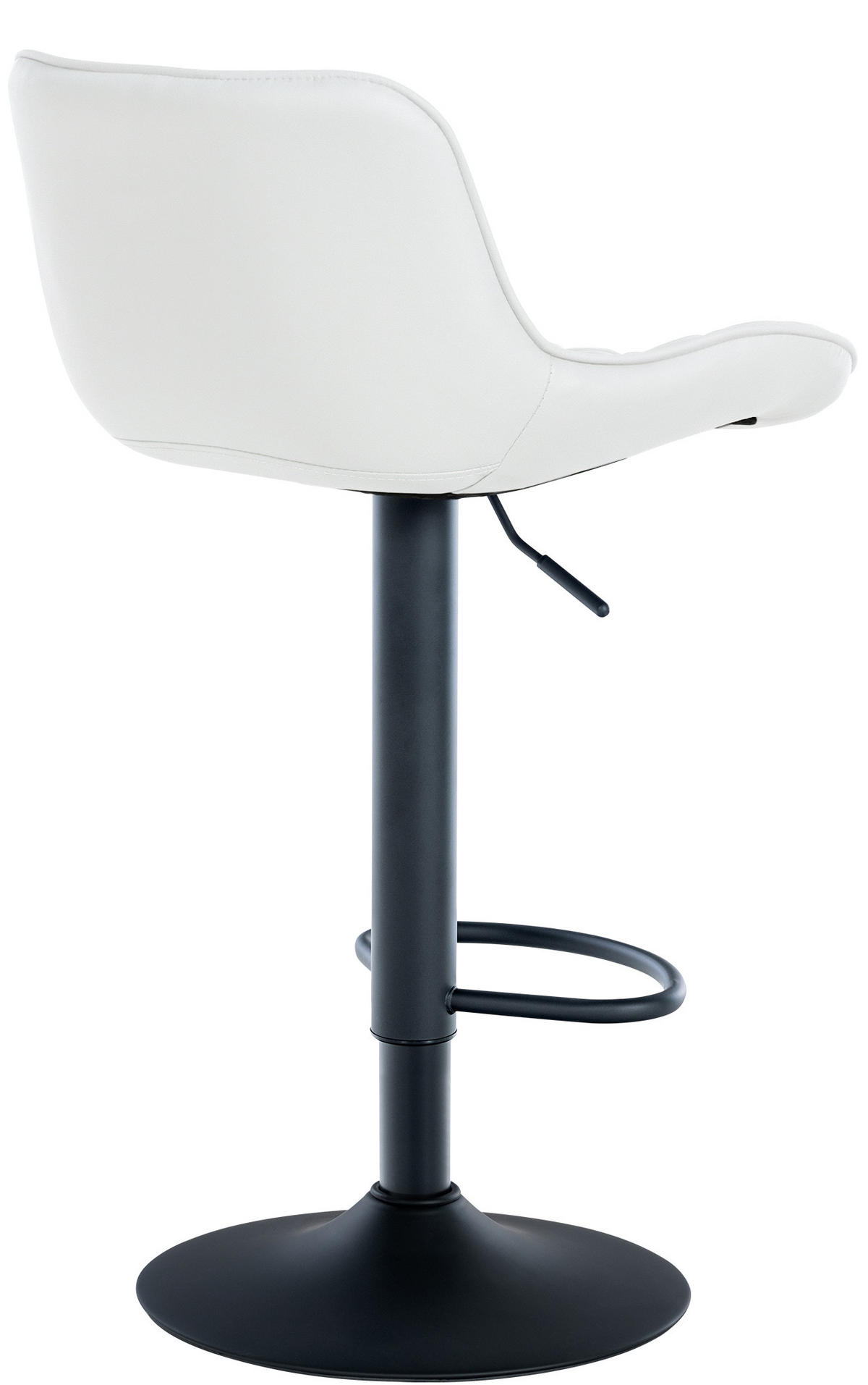 BARHOCKER 2er Set Lederlook weiß - Weiß, Textil/Metall (48/81/54cm) - CLP