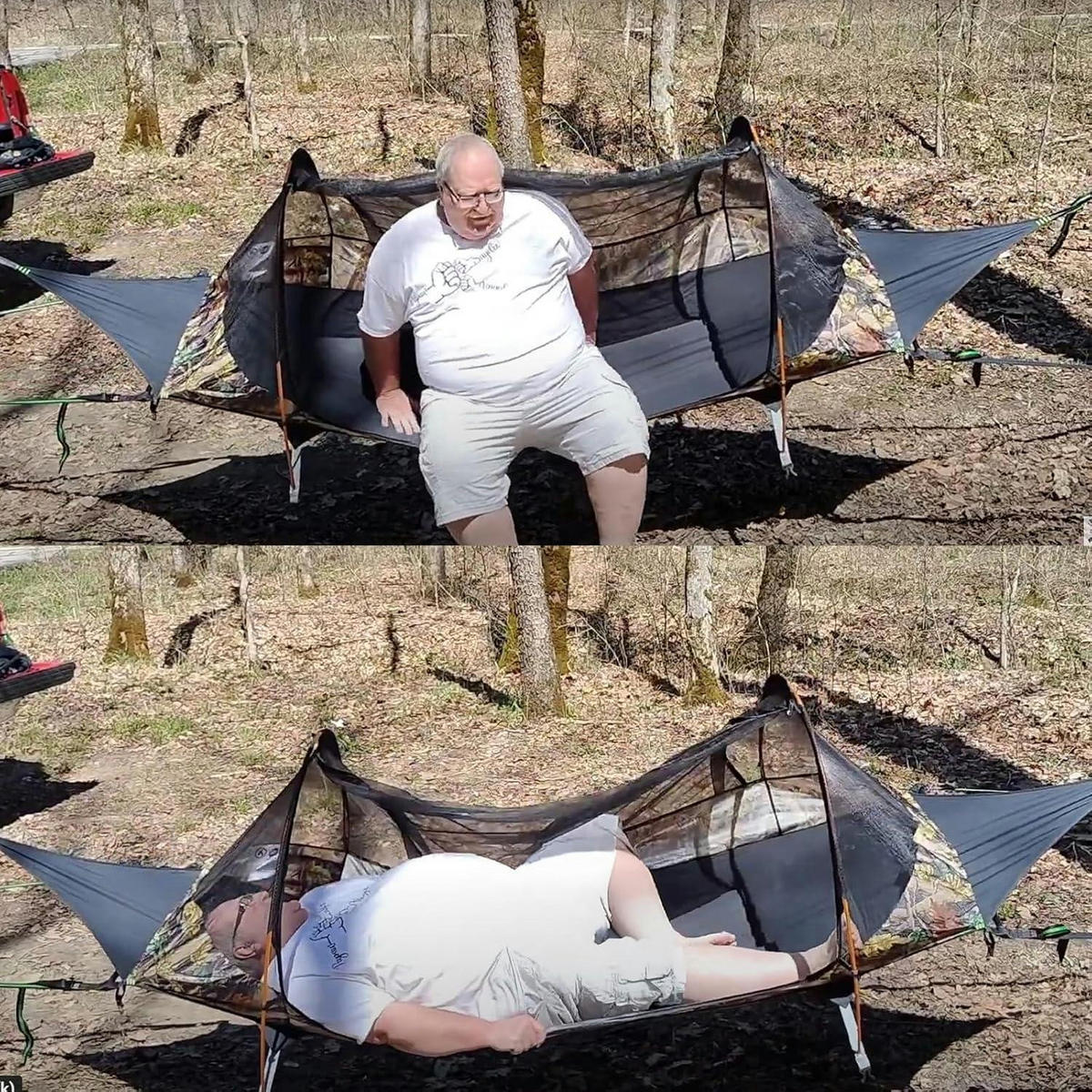 HÄNGEMATTENZELT mit Moskitonetz und Stauraum für 1 Person - Multicolor, Textil (70/2.5/220cm)