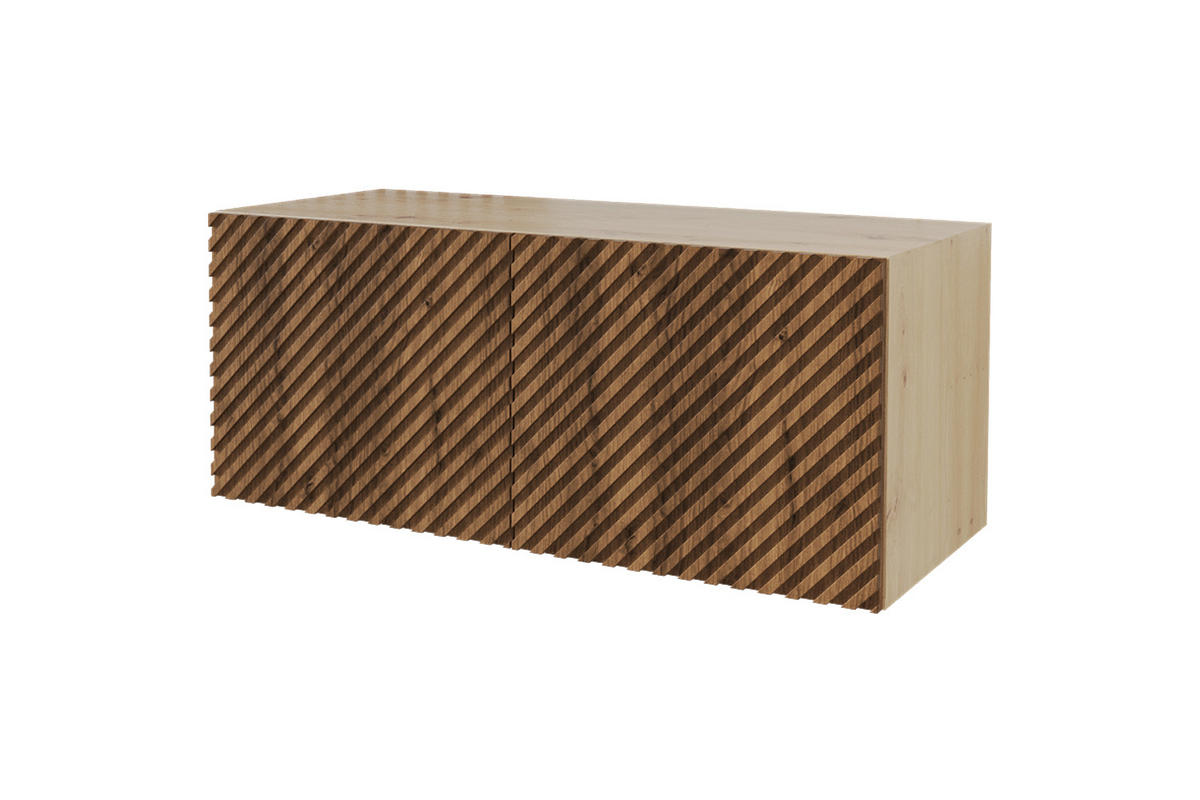LOWBOARD ZENO-W 100x40x41 cm - Artisan / Weiß - Weiß, Holzwerkstoff (100/40/41cm) - ALTDECOR