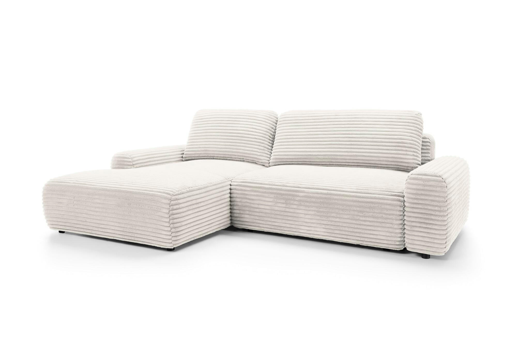 ECKSOFA CORD Beige 264x162x85 cm - Beige, Textil (264/162cm) - FURNLUX