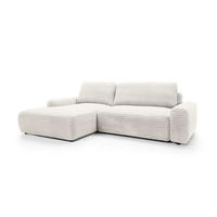 ECKSOFA CORD Beige 264x162x85 cm - Beige, Textil (264/162cm) - FURNLUX