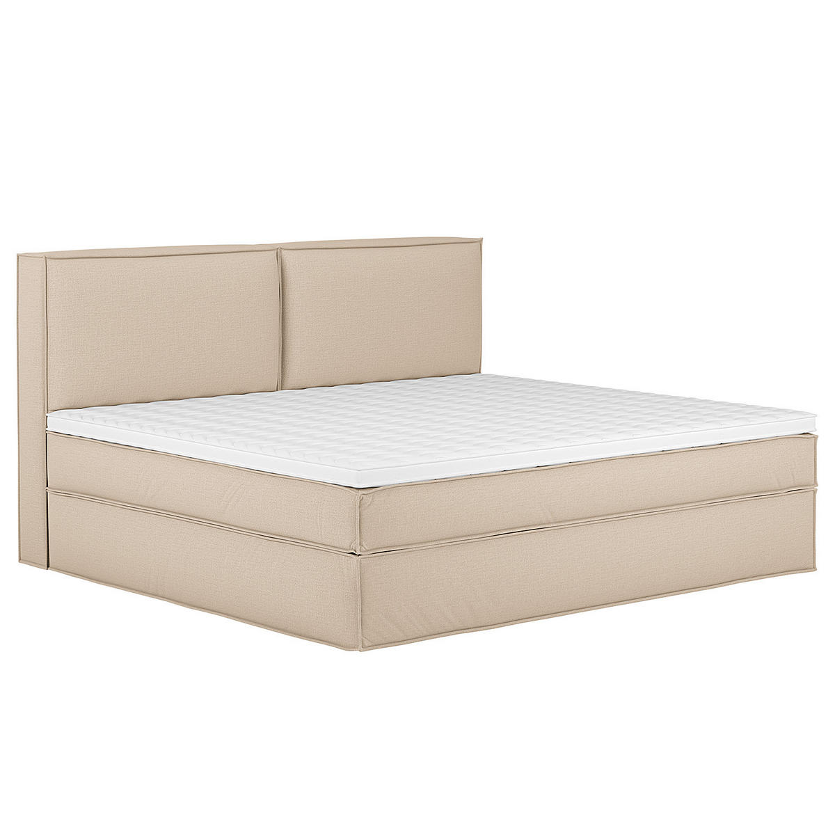 FAMILIENBETT BOXSPRINGBETT - Beige, Textil (240/200cm) - home24