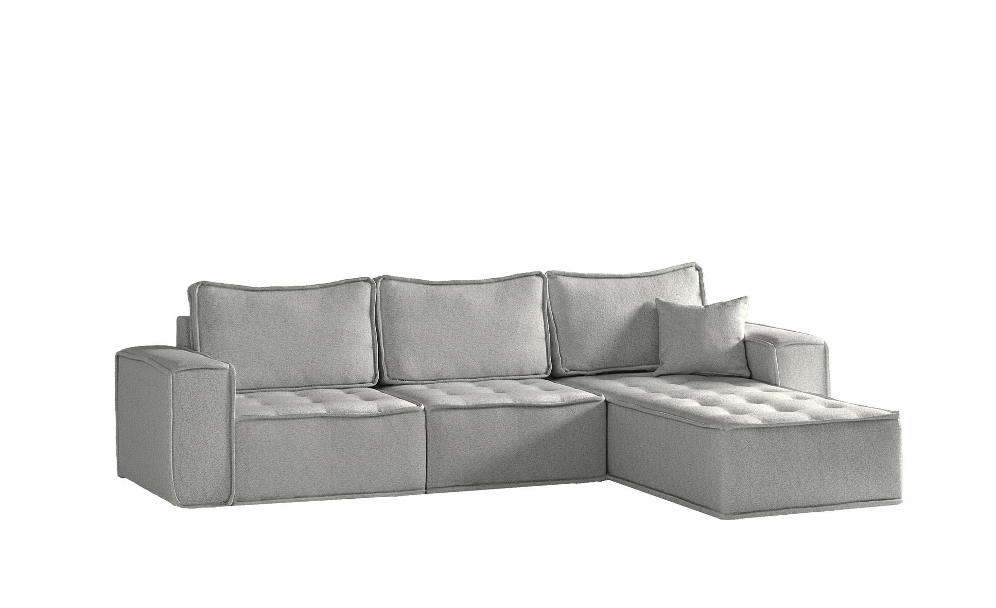 Fun Möbel Ecksofa Hellgrau 292x192 cm