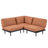 OUTDOOR-ECKSOFA - Rosa, Textil/Metall (172/80/172cm) - home24